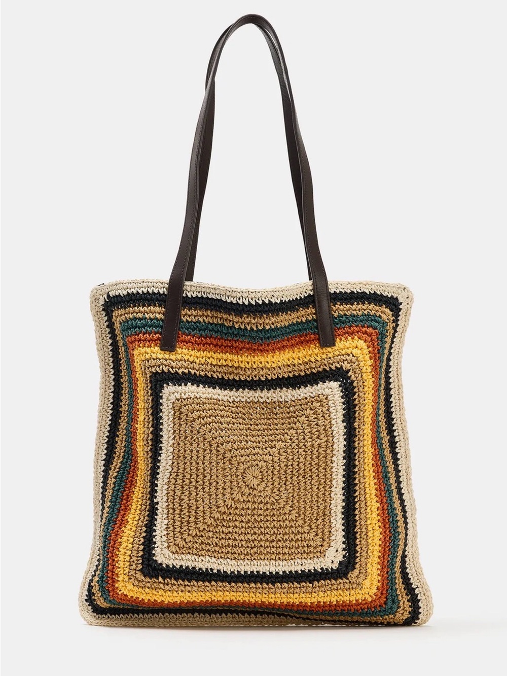 NWOT ZARA MULTICOLOR SHOPPER BAG